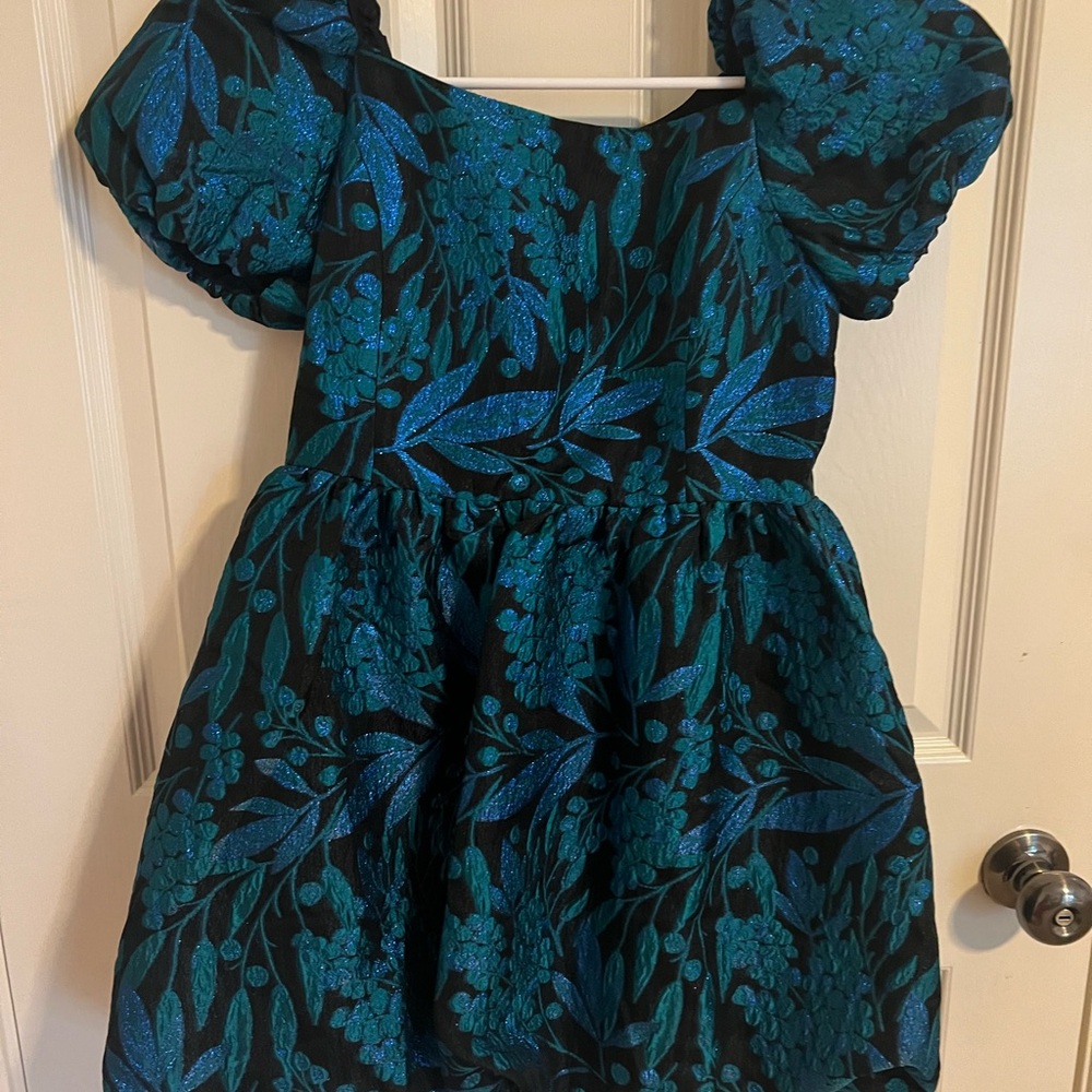 Elegant Kids Dress in Blue and Black